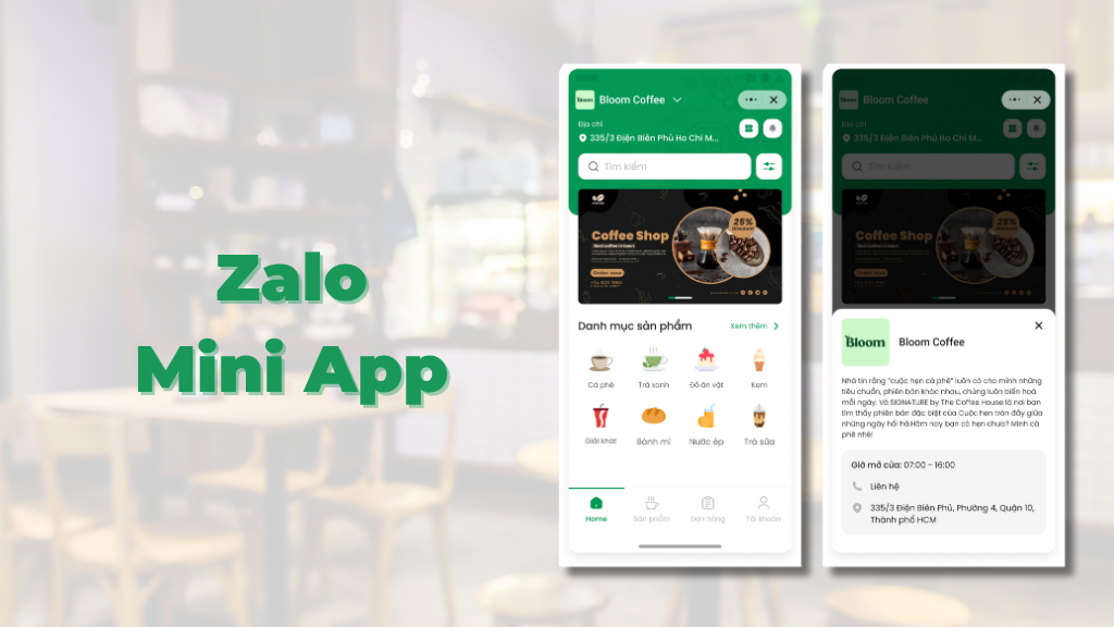Giao diện zalo mini app